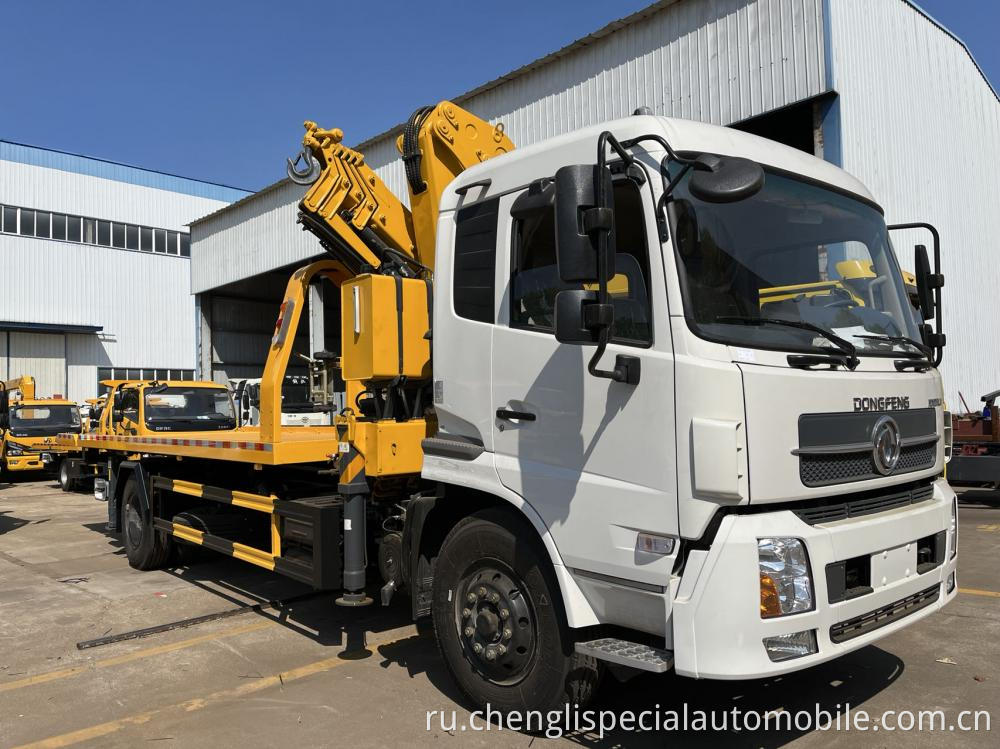 Dongfeng 10 Tons Wrecker Truck With Crane 2 Jpg